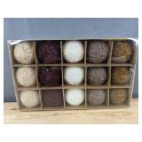 18 Velvet Decorative Ball Ornaments and 15 Rustic Ball Ornaments - Brand New