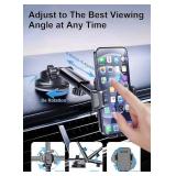 Korhxia Car Phone Holder Mount - 360° Rotation & Upgraded Suction Cup - Brand New