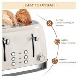 Roter Mond 4-Slice Toaster in Cream - $64.00 Retail - Brand New