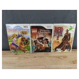 13 Nintendo Wii & Wii U Games - Tiger Woods, LEGO, Barbie, Star Wars, Just Dance *C