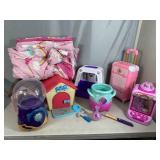 Large Lot of Toys, Dog Houses, Claw Game, Suitcase, Blanket, and More Large Lot of Toys, Dog Houses, Claw Game, Suitcase, Blanket, and More