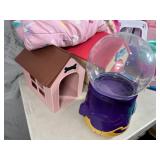 Large Lot of Toys, Dog Houses, Claw Game, Suitcase, Blanket, and More Large Lot of Toys, Dog Houses, Claw Game, Suitcase, Blanket, and More