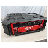 Milwaukee M18 Lithium-Ion Cordless PACKOUT Radio/Speaker with Built-In Charger Milwaukee M18 Lithium-Ion Cordless PACKOUT Radio/Speaker with Built-In Charger