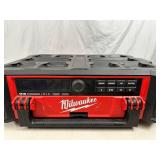 Milwaukee M18 Lithium-Ion Cordless PACKOUT Radio/Speaker with Built-In Charger Milwaukee M18 Lithium-Ion Cordless PACKOUT Radio/Speaker with Built-In Charger