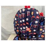 3 New MN Twins Backpacks and Pink MN Twins Shirt 3 New MN Twins Backpacks and Pink MN Twins Shirt