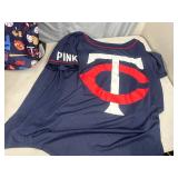 3 New MN Twins Backpacks and Pink MN Twins Shirt 3 New MN Twins Backpacks and Pink MN Twins Shirt