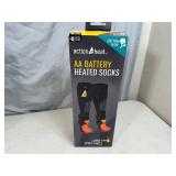 New Pair of Action Heat Battery Heated Socks - Unisex - S/M New Pair of Action Heat Battery Heated Socks - Unisex - S/M