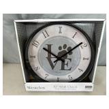 New Paw Print Themed Wall Clock New Paw Print Themed Wall Clock