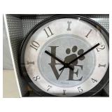 New Paw Print Themed Wall Clock New Paw Print Themed Wall Clock