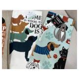 4 New Dog Themed Kitchen Towels 4 New Dog Themed Kitchen Towels