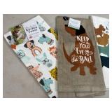 4 New Dog Themed Kitchen Towels 4 New Dog Themed Kitchen Towels