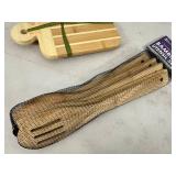 New Bamboo Cheese Board Set, Bamboo Utensil Set New Bamboo Cheese Board Set, Bamboo Utensil Set