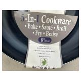 New 5 in 1 Blue Sapphire Ceramic Coated 8 inch Frying Pan New 5 in 1 Blue Sapphire Ceramic Coated 8 inch Frying Pan