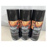 3 New Cans of Weber Grill Spray 3 New Cans of Weber Grill Spray