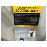 New Solar Powered Address Light New Solar Powered Address Light