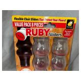 New 8 Pack of Ruby Chair Sliders New 8 Pack of Ruby Chair Sliders