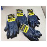 4 New Pairs of True Grip Water Resistant Work Gloves - Size XL 4 New Pairs of True Grip Water Resistant Work Gloves - Size XL