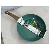 New 11 inch Ceramic Coated Aluminum Induction Safe Frying Pan New 11 inch Ceramic Coated Aluminum Induction Safe Frying Pan