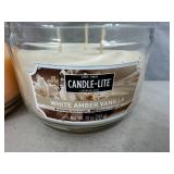 2 New Candle Lite Triple Wick Candles 2 New Candle Lite Triple Wick Candles