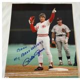 Pete Rose Autographed 8x10" Baseball Photo