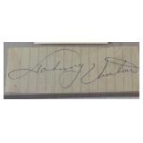 Johnny Unitas Autographed Cut-Paper w/ Football Card