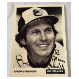 Brooks Robinson Autographed Baseball Photo w/ JSA COA