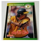 Jose Canseco Autographed 1989 Donruss 40/40 #643 Baseball Card