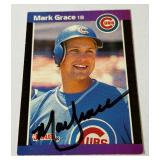 Mark Grace Autographed 1989 Donruss #255 Baseball Card