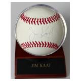 Jim Kaat Autographed Baseball in Custom Holder - Minnesota Twins