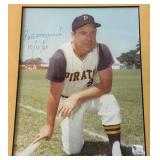 Bill Mazeroski Autographed Framed and Matted Baseball Photo w/ COA - 14x16"