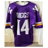 Stefon Diggs Autographed Minnesota Vikings Football Jersey Size XL w/ JSA COA