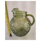 Anchor Hocking 'Lido Milano' Green Glass Pitcher Anchor Hocking 'Lido Milano' Green Glass Pitcher