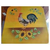 Hand Painted Rooster Folding Table Hand Painted Rooster Folding Table