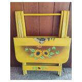 Hand Painted Rooster Folding Table Hand Painted Rooster Folding Table