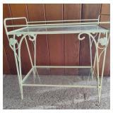 Wrought Iron & Glass Plant Stand Wrought Iron & Glass Plant Stand