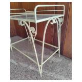 Wrought Iron & Glass Plant Stand Wrought Iron & Glass Plant Stand