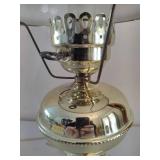 Brass Hobnail White Milk Glass Lamp & Two Brass/Hobnail Candle Holders Brass Hobnail White Milk Glass Lamp & Two Brass/Hobnail Candle Holders