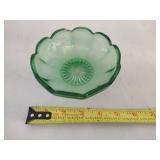 Ruffled Rim Green Depression Glass Bowl 6pc Set Ruffled Rim Green Depression Glass Bowl 6pc Set