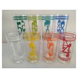 Vintage Numbered Glassware Set w/Carrier Vintage Numbered Glassware Set w/Carrier