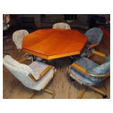 Octagonal Poker/Game Table + Five Chairs Octagonal Poker/Game Table + Five Chairs