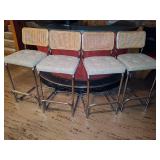 Four Bar Height Stools w/Footrests Four Bar Height Stools w/Footrests