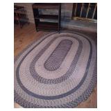 Large Oval Braided Rug & Rolling Shelf/Cart Large Oval Braided Rug & Rolling Shelf/Cart