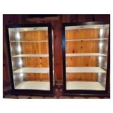 Pair of Lighted Metal/Glass Display Cases Pair of Lighted Metal/Glass Display Cases