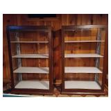 Pair of Lighted Metal/Glass Display Cases Pair of Lighted Metal/Glass Display Cases