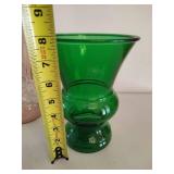 Assortment of Clear & Colored Glass Vases Assortment of Clear & Colored Glass Vases