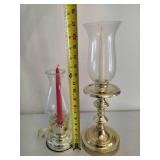 Brass & Glass Candle Holders + Matches Brass & Glass Candle Holders + Matches