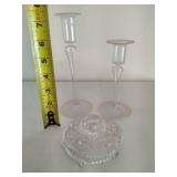 Brass & Glass Candle Holders + Matches Brass & Glass Candle Holders + Matches