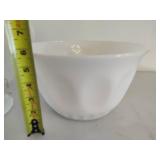 Large Milk Glass Bowl, Serving Tray & Saucer Large Milk Glass Bowl, Serving Tray & Saucer