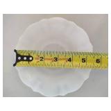 Large Milk Glass Bowl, Serving Tray & Saucer Large Milk Glass Bowl, Serving Tray & Saucer