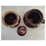 Hull Pottery Bean Pot & Unmarked Pot Hull Pottery Bean Pot & Unmarked Pot